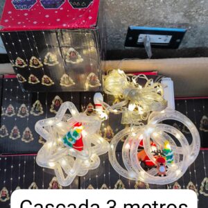 ✅ LUCES DE NAVIDAD DE CASCADA ESTRELLA Y ARO