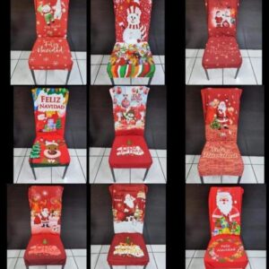 🪑🎅🏻FORRO PARA SILLA NAVIDEÑO paquete de 6 unidades🎅🏻🪑