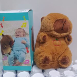 Peluche capibara dormilón musical que respira.