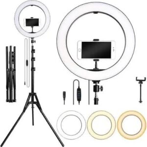 Aro led de 28cm + tripode de 2.10