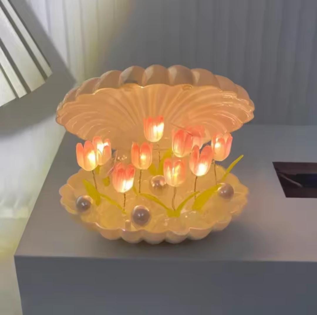Lámpara de noche tulipán en forma de concha (pequeño) - Imagen 3