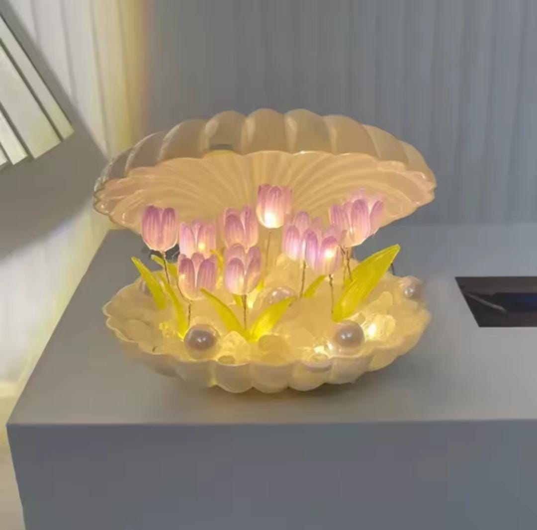 Lámpara de noche tulipán en forma de concha (pequeño) - Imagen 2