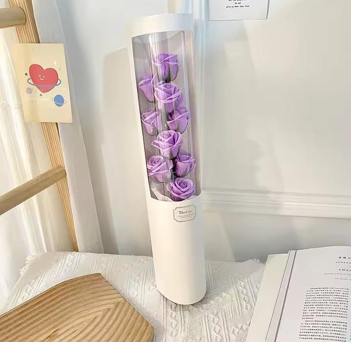 Ramo de flores con pétalos de jabón con luces largo - Imagen 4