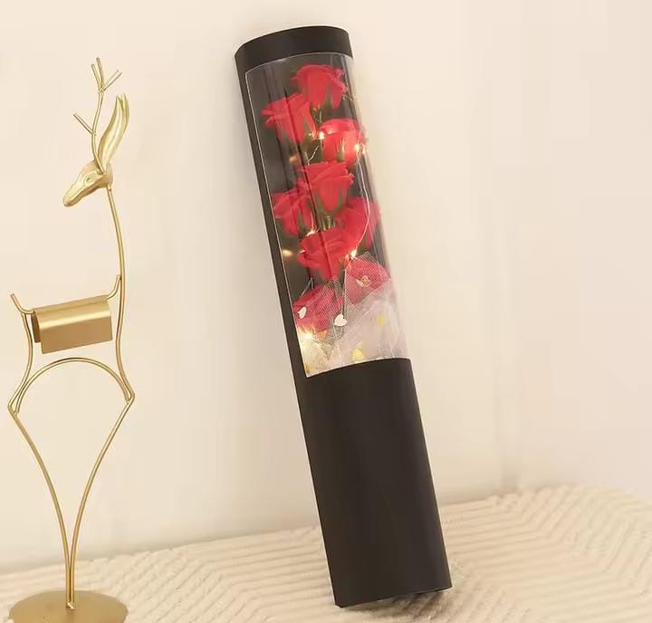Ramo de flores con pétalos de jabón con luces largo - Imagen 3