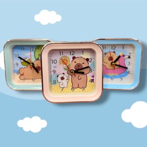 RELOJ ALARMA CAPYBARA - CUADRADO Y CIRCULAR