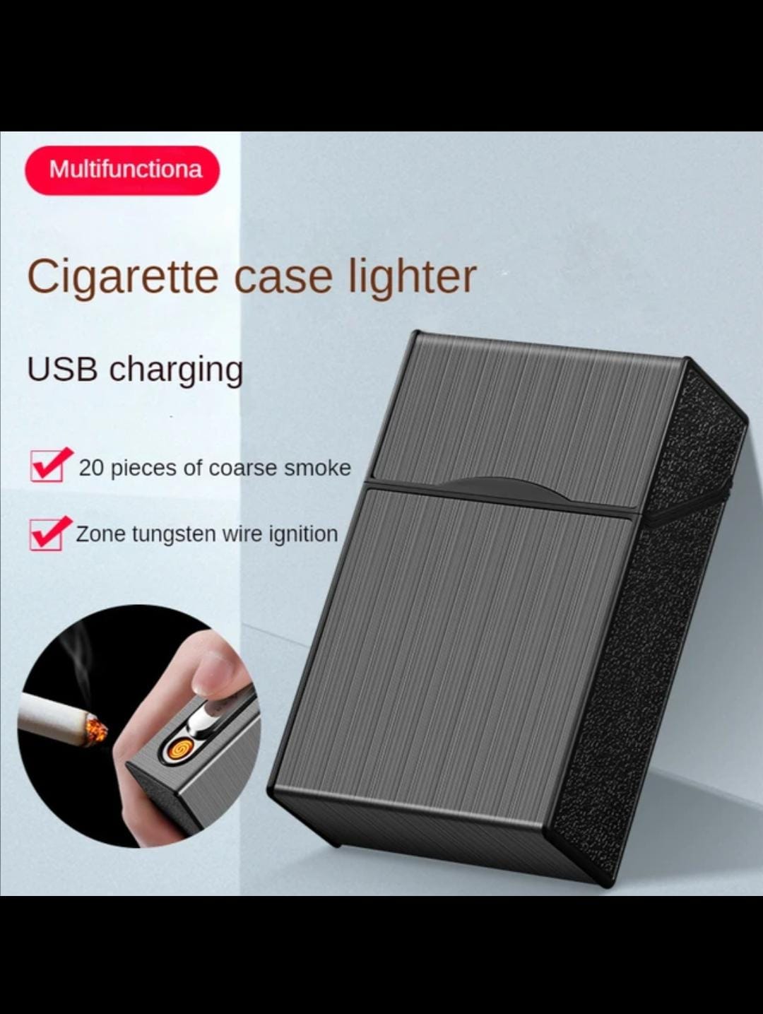 Cigarrera Con Encendedor Recargable - Imagen 2