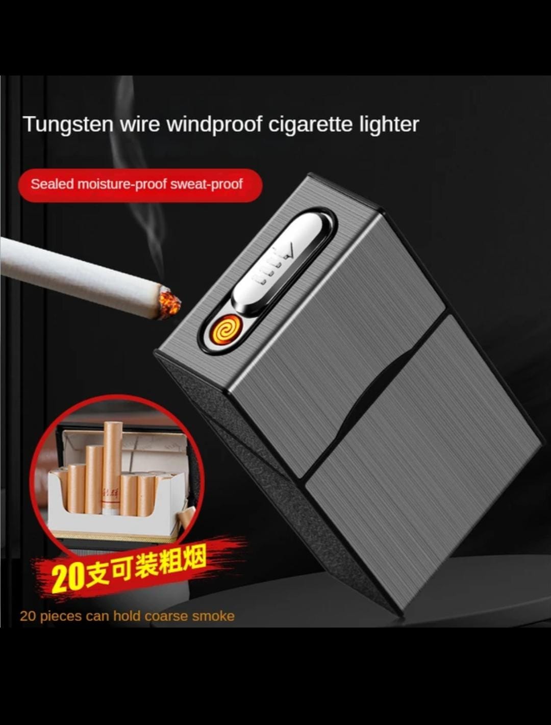 Cigarrera Con Encendedor Recargable