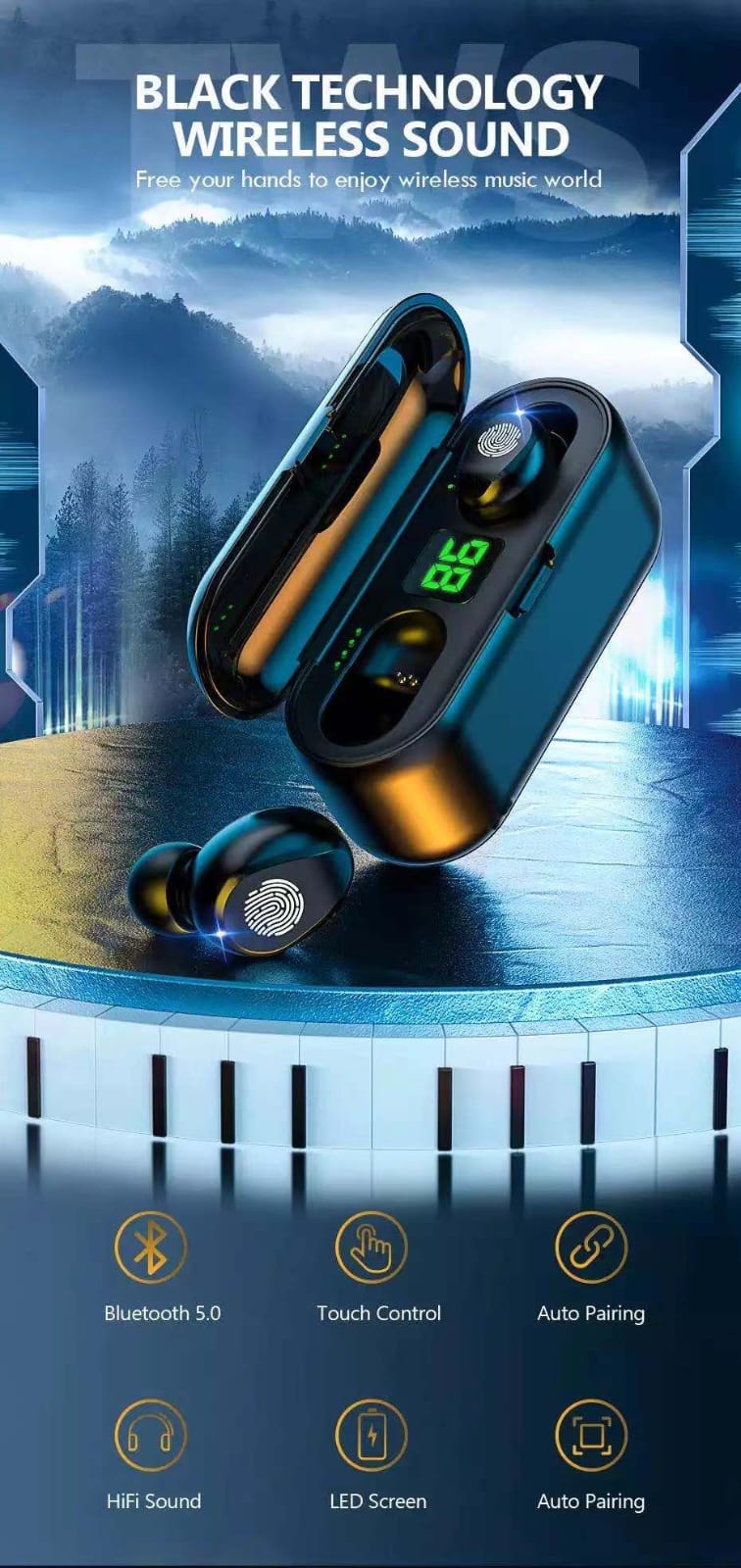 🎧🥳 AURICULAR INALÁMBRICO F9🎧🥳 - Imagen 2